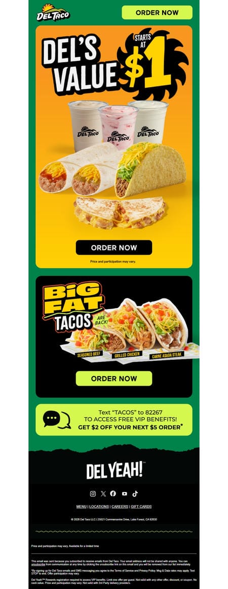 邮件模板创意 Del Taco 154