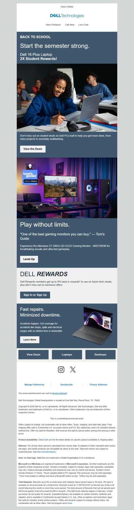邮件模板创意 Dell Rewards 7