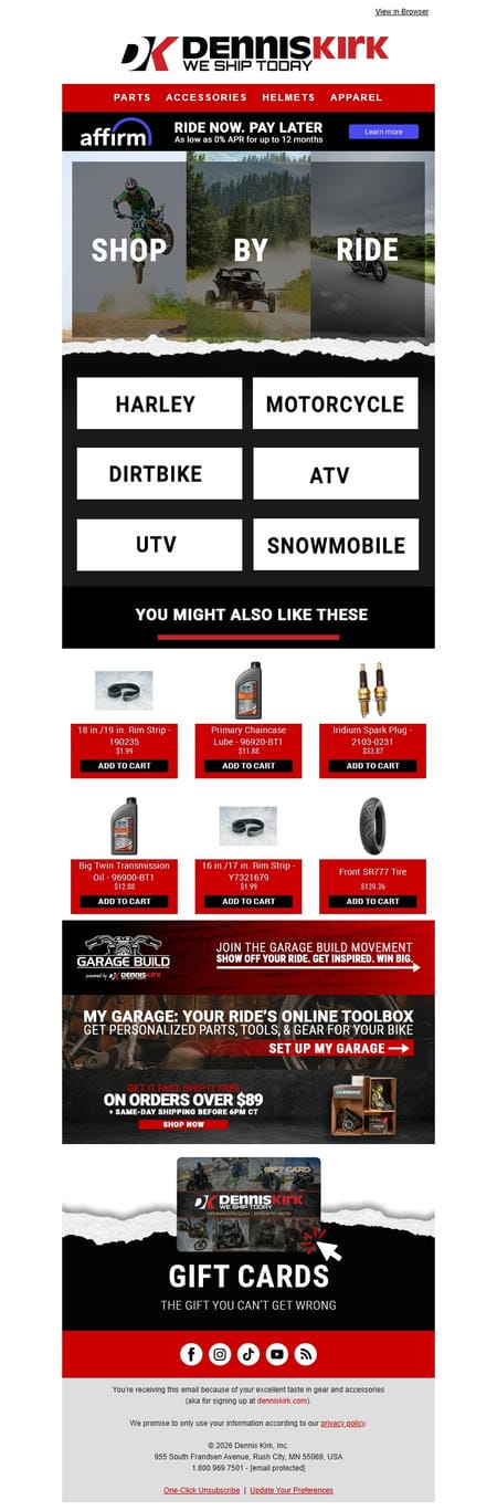邮件模板创意 Dennis Kirk 22