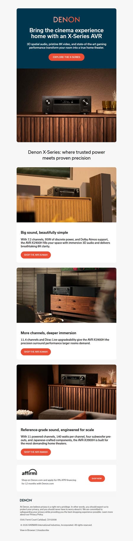 邮件模板创意 Denon 25