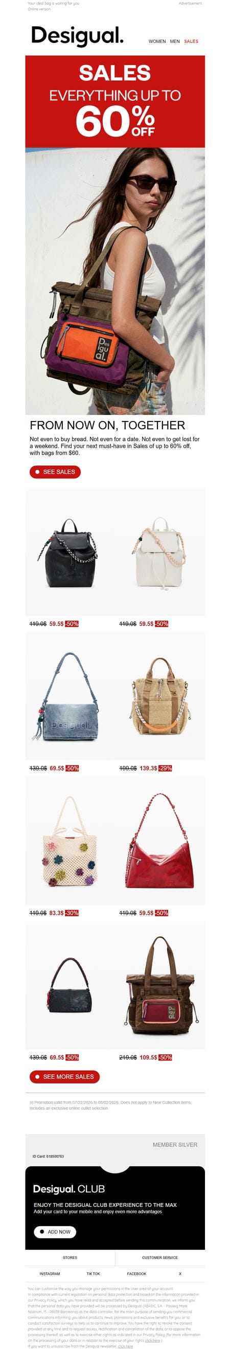 邮件模板创意 Desigual Sales 59