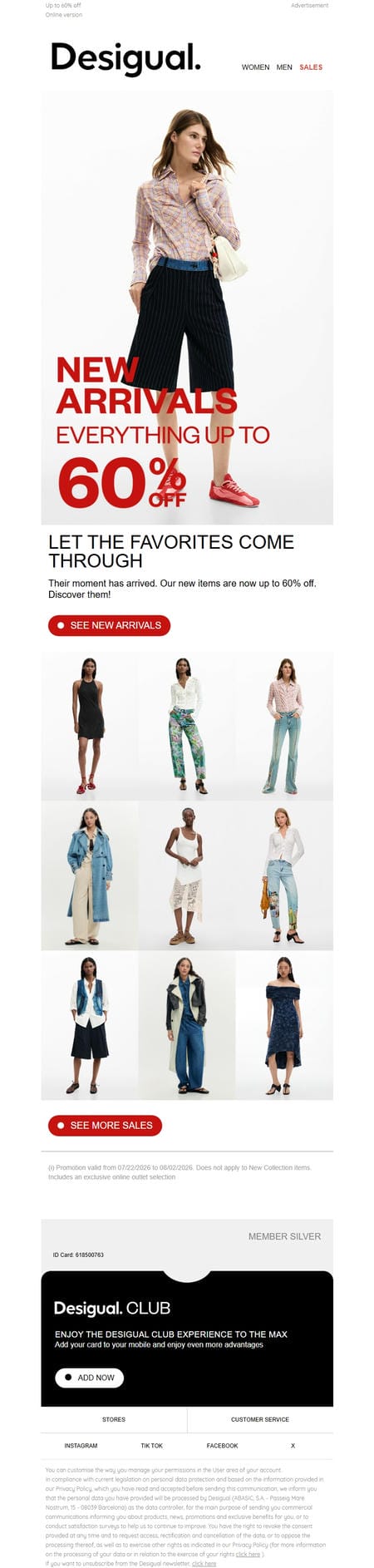 邮件模板创意 Desigual Sales 60