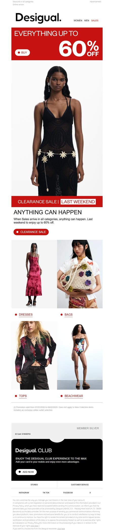 邮件模板创意 Desigual Sales 62