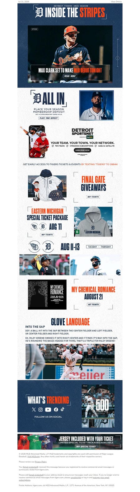 邮件模板创意 Detroit Tigers 246
