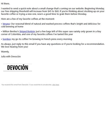 邮件模板创意 Devocion Coffee 12