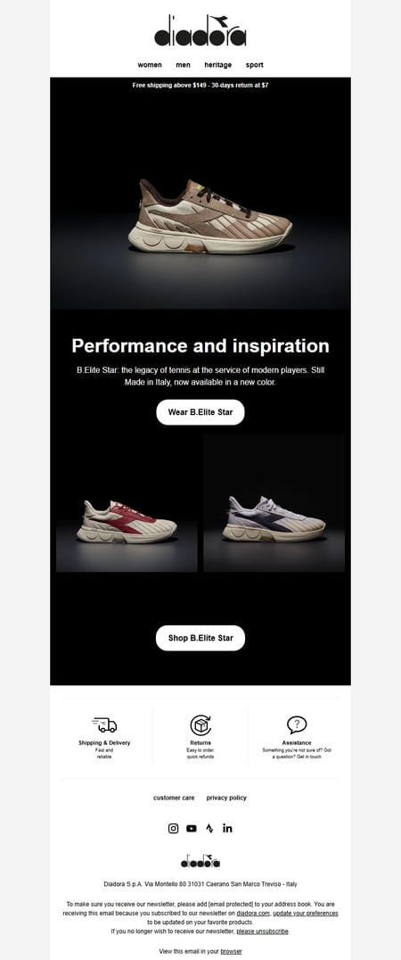 邮件模板创意 Diadora 103
