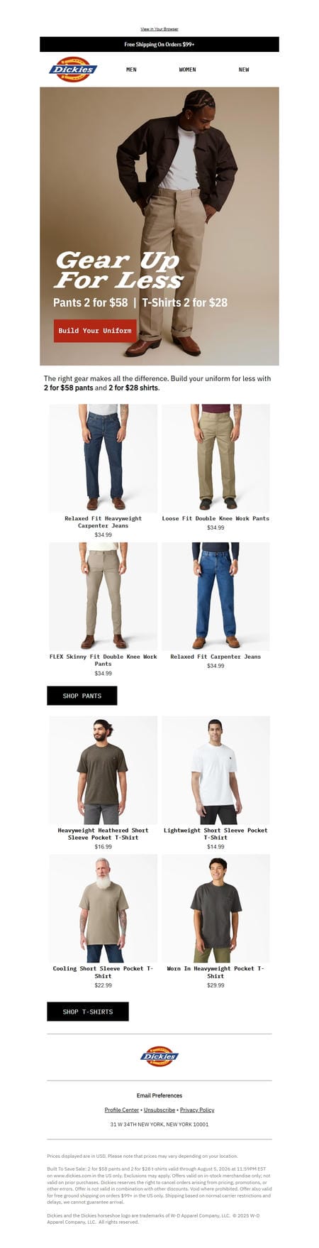 邮件模板创意 Dickies 292