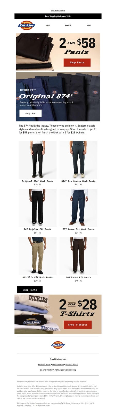 邮件模板创意 Dickies 293