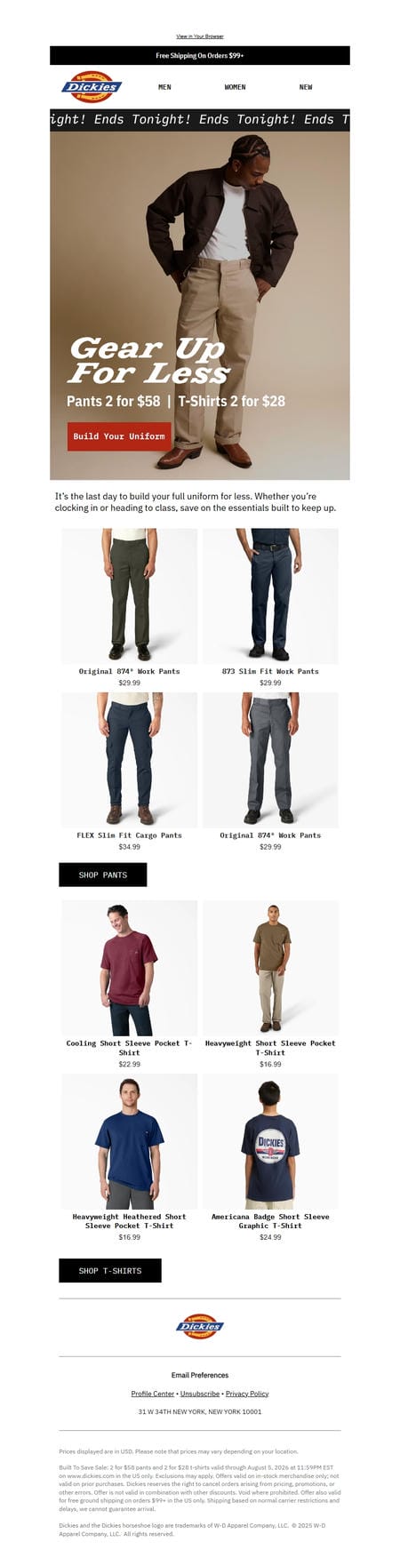邮件模板创意 Dickies 296