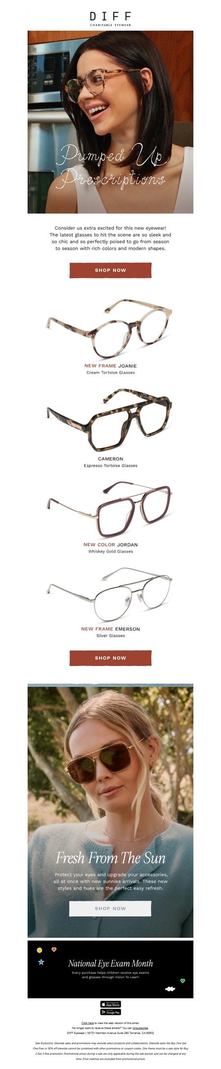 邮件模板创意 Diff Eyewear 760