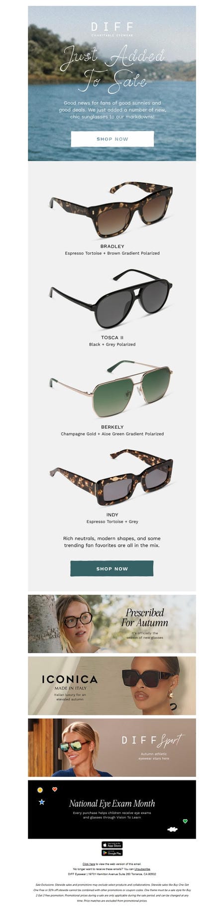 邮件模板创意 Diff Eyewear 762