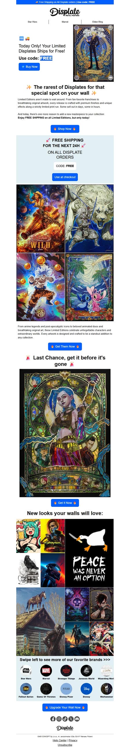 邮件模板创意 Displate Metal Posters 10