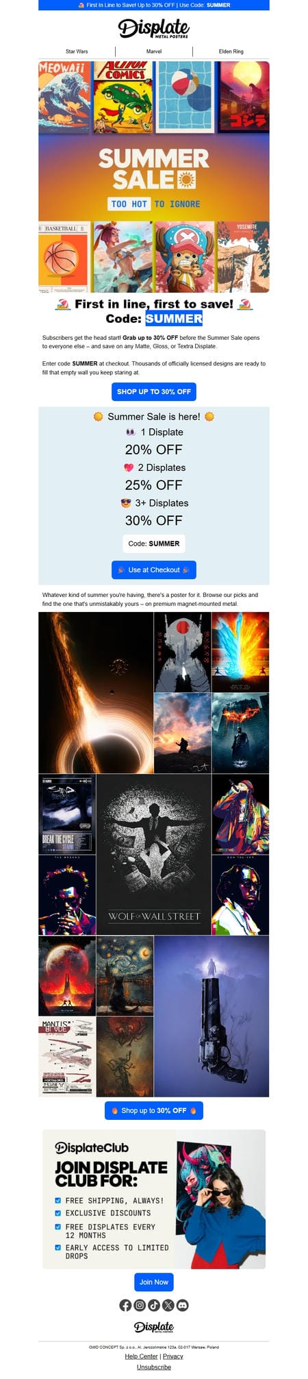 邮件模板创意 Displate Metal Posters 12