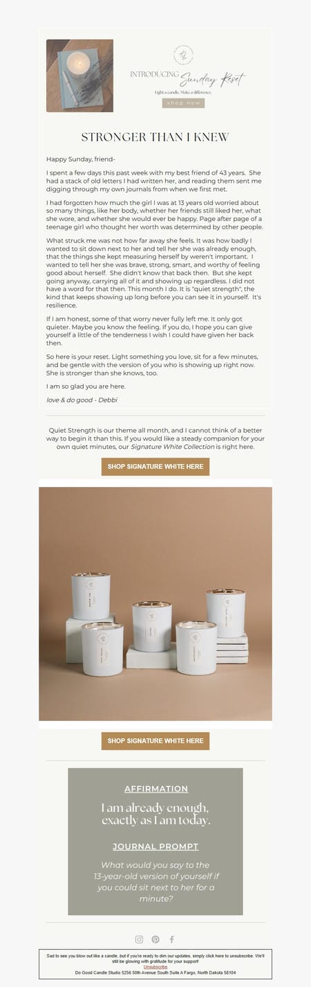 邮件模板创意 Do Good Candle Studio 62