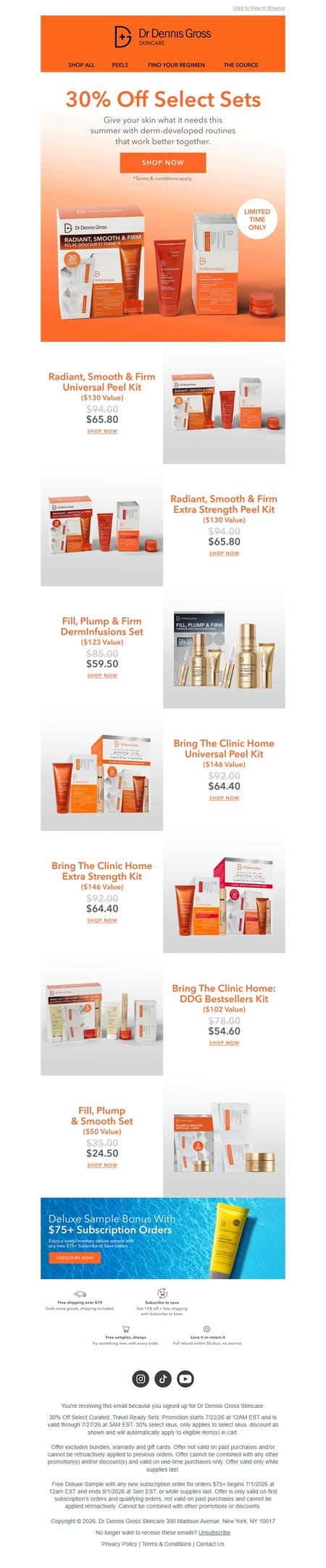 邮件模板创意 Dr Dennis Gross Skincare 28