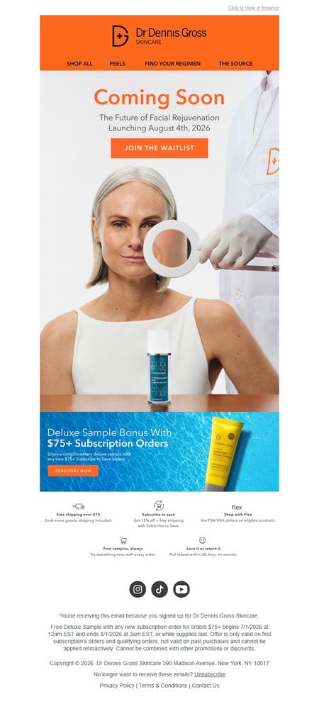 邮件模板创意 Dr Dennis Gross Skincare 30