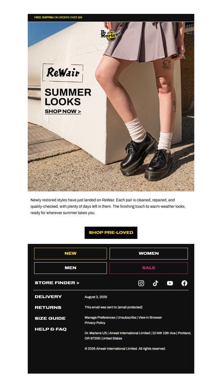 邮件模板创意 Dr Martens 246