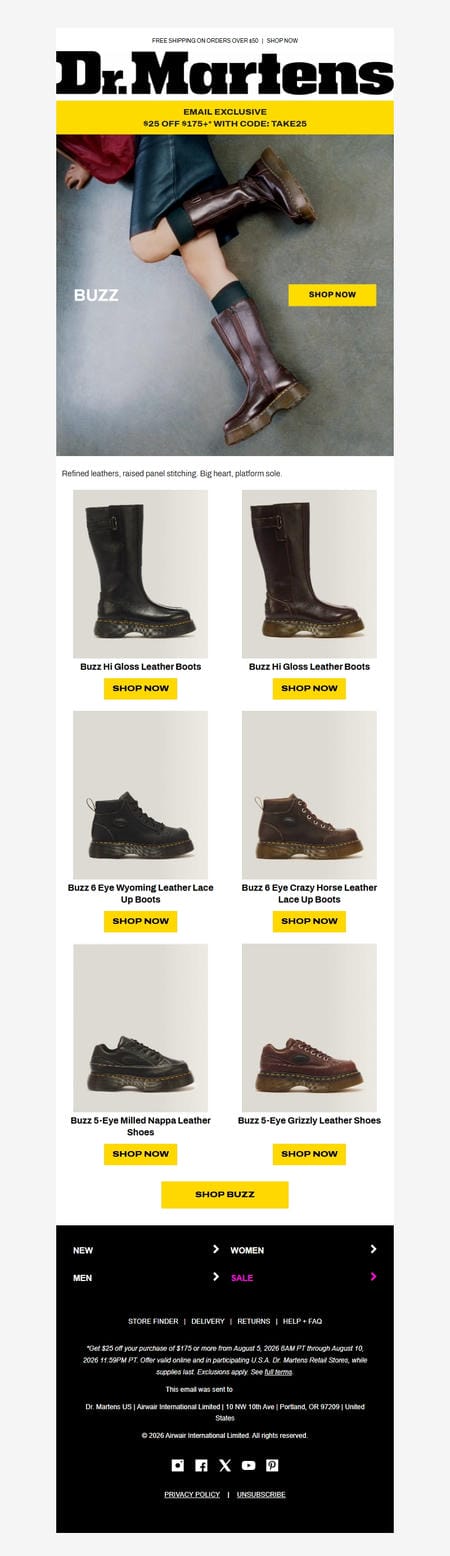 邮件模板创意 Dr Martens 247