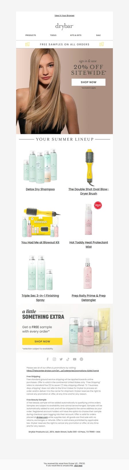 邮件模板创意 Drybar 260