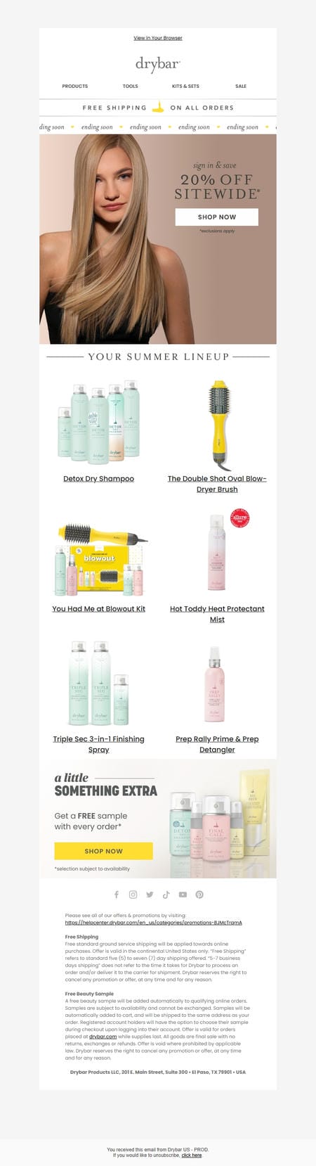 邮件模板创意 Drybar 263