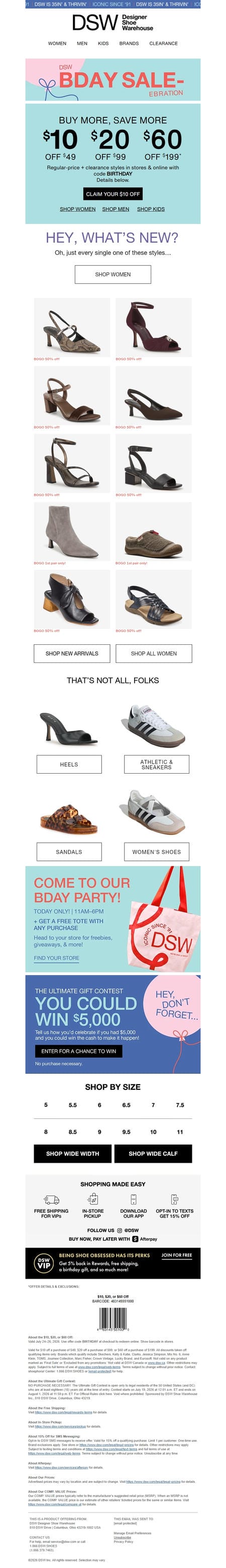 邮件模板创意 Dsw New Arrivals 34