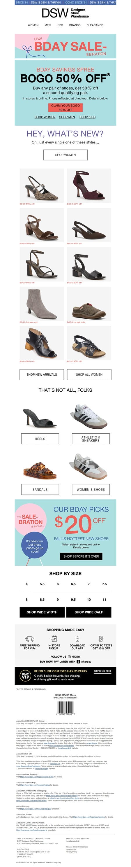 邮件模板创意 Dsw New Arrivals 35