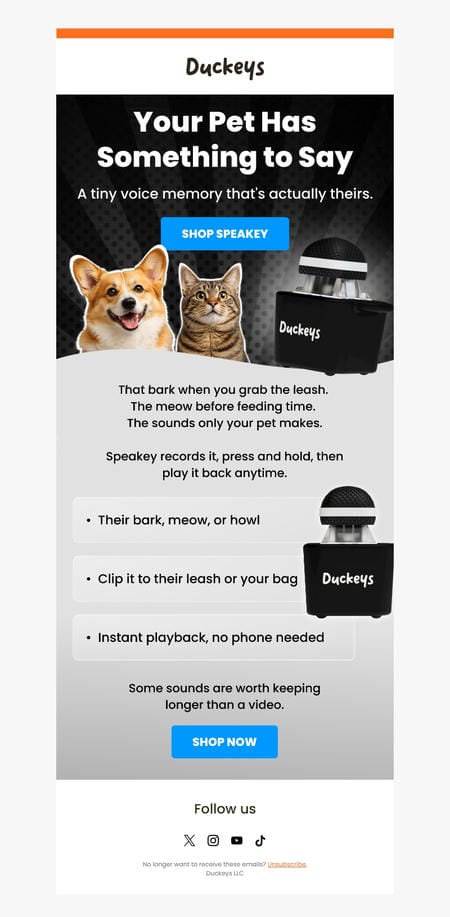 邮件模板创意 Duckeycaps 125