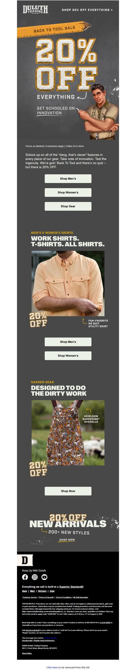 邮件模板创意 Duluth Sitewide Sale 49