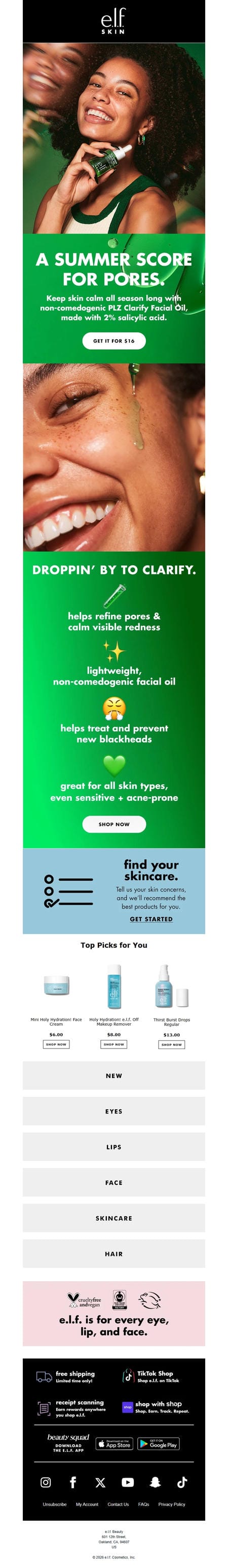 邮件模板创意 E L F Skin 80