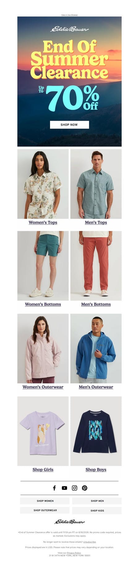 邮件模板创意 Eddie Bauer 234