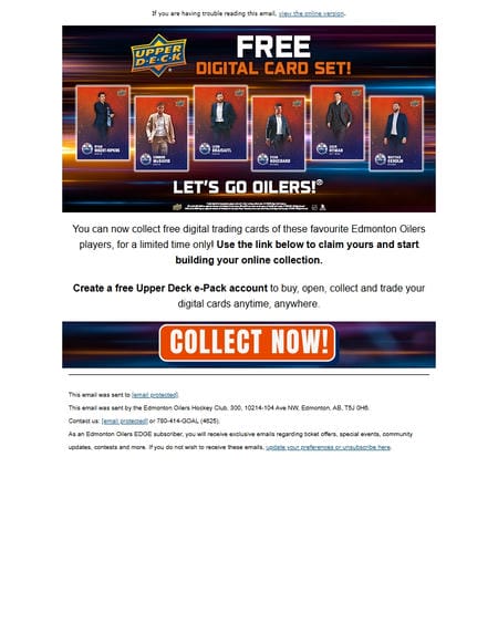 邮件模板创意 Edmonton Oilers Hockey Club 82