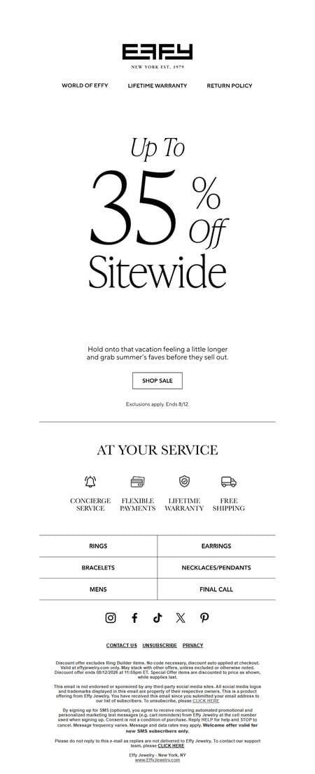 邮件模板创意 Effy Jewelry 189