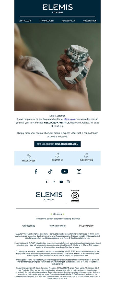 邮件模板创意 Elemis 49