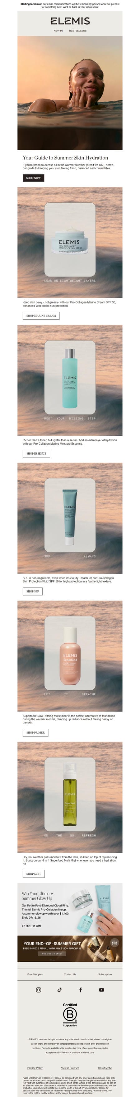 邮件模板创意 Elemis 50