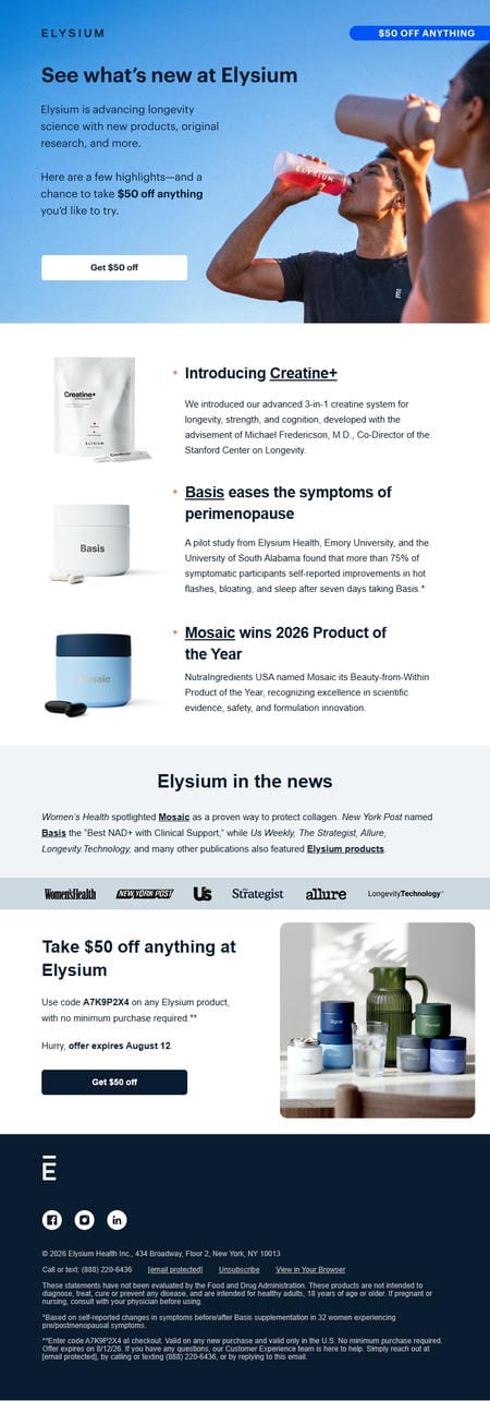 邮件模板创意 Elysium Health 42