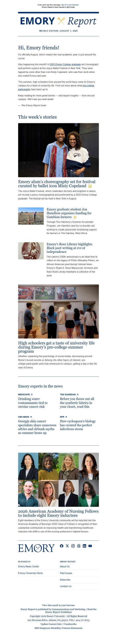 邮件模板创意 Emory Report 4