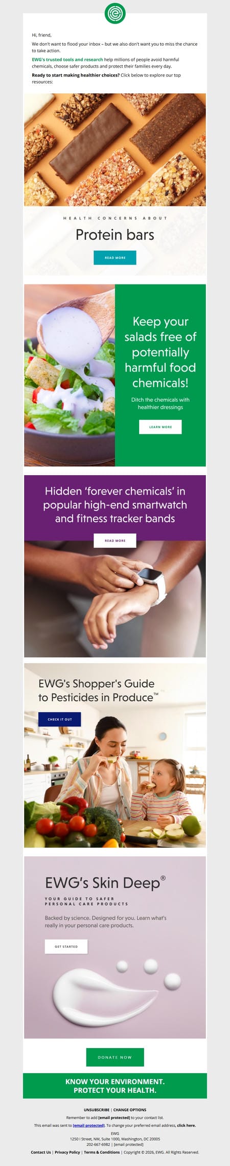 邮件模板创意 Ewg Healthy Living Team 4