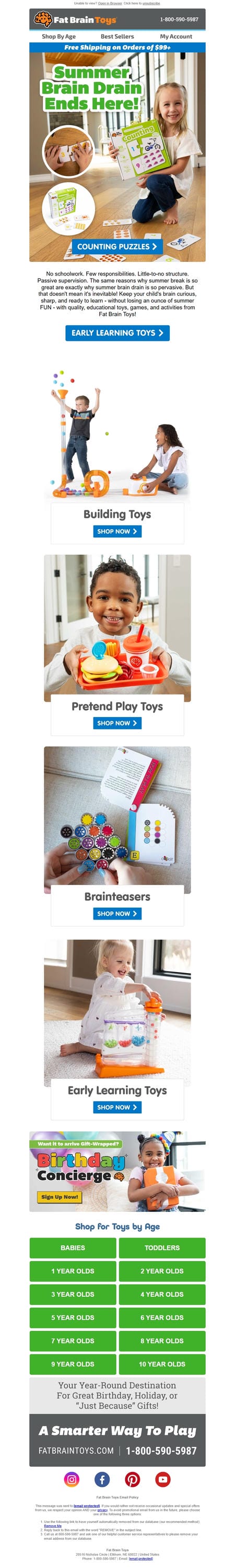邮件模板创意 Fat Brain Toys 72