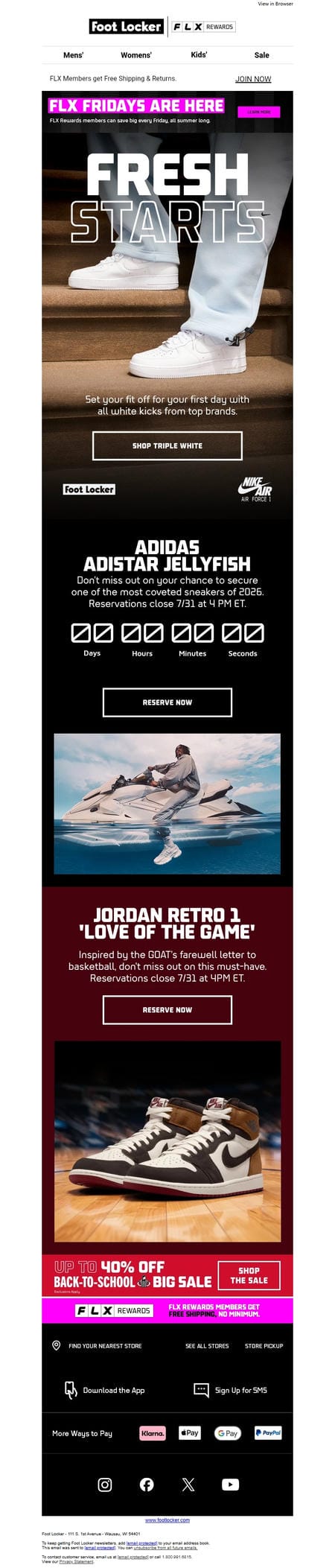 邮件模板创意 Foot Locker 812