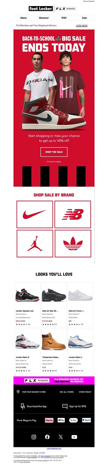邮件模板创意 Foot Locker 817