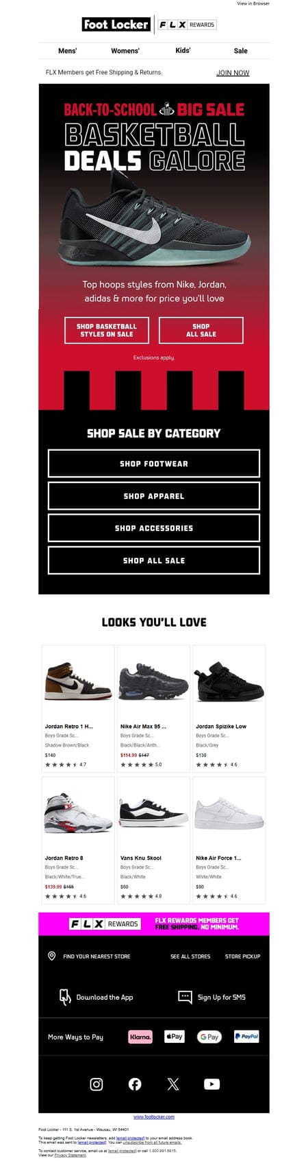 邮件模板创意 Foot Locker 819