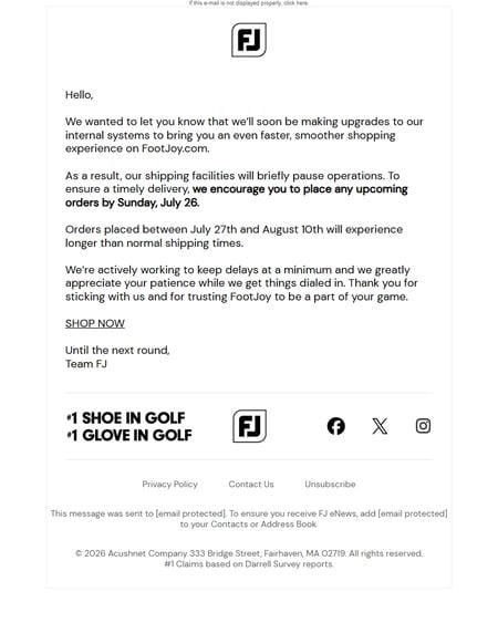 邮件模板创意 Footjoy 206