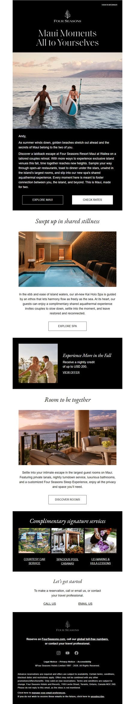 邮件模板创意 Four Seasons Resort Maui At Wailea 12