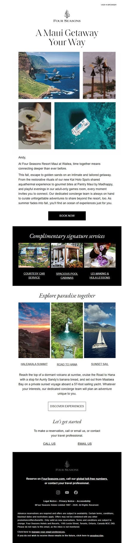 邮件模板创意 Four Seasons Resort Maui At Wailea 13