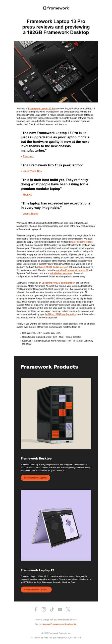 邮件模板创意 Framework 2