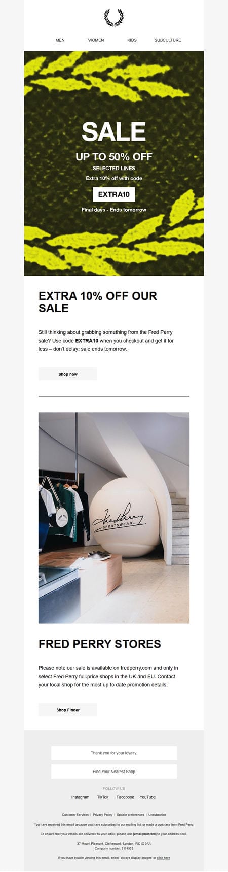 邮件模板创意 Fred Perry 185