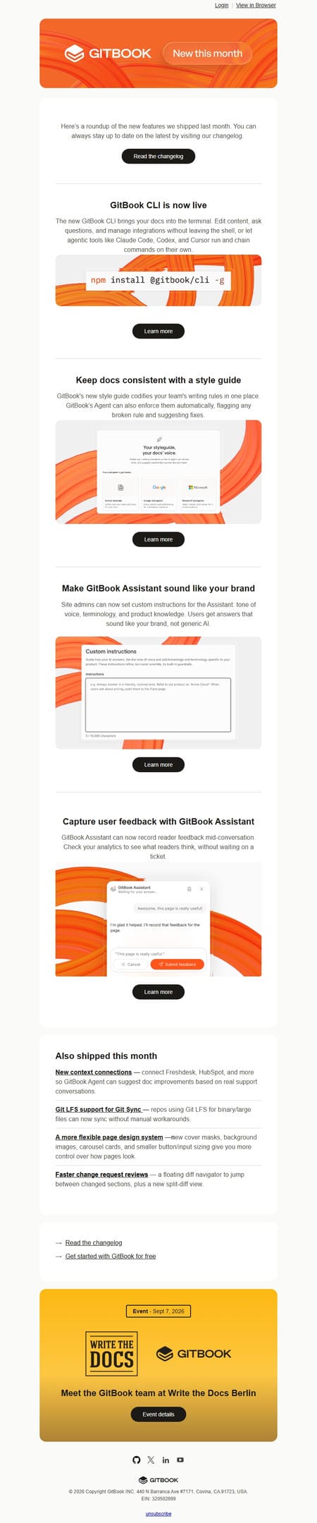 邮件模板创意 Gitbook