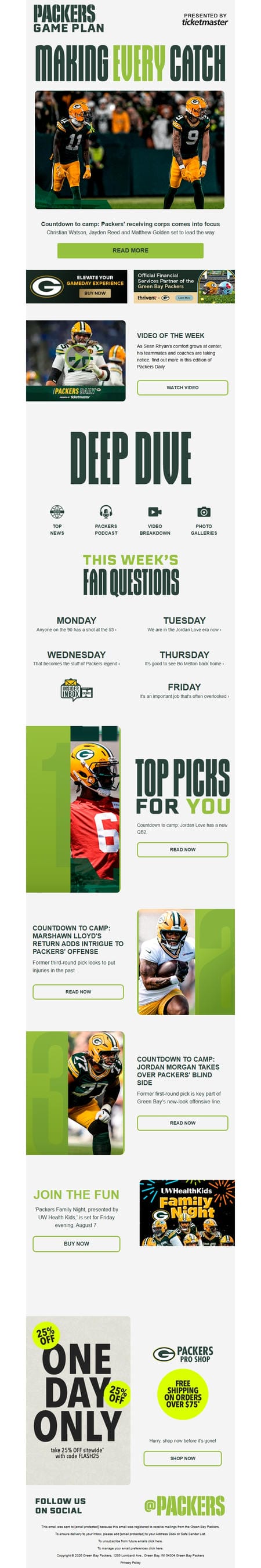 邮件模板创意 Green Bay Packers 216
