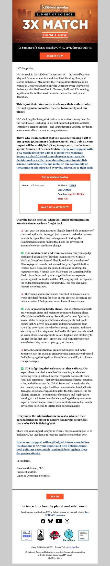 邮件模板创意 Gretchen Goldman Union Of Concerned Scientists