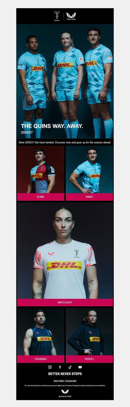 邮件模板创意 Harlequins Store 4